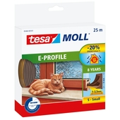 Tesa Tochtband E-profiel zelfklevend bruin 25m