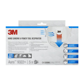 3M Aura stofmasker 9322 FFP2 met ventiel