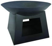 Vuurschaal laag zwart