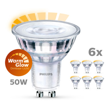 LED GU10 50W 6 stuks warmglow dimbaar kopen? alle-lampen | Karwei