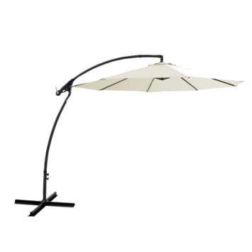 Heerlijk leven Boodschapper Zweefparasol Porto Rico Ecru Ø300 cm kopen? parasols | Karwei