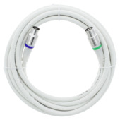 Q-Link coax kabel stekker recht 5 meter wit kabelkeur