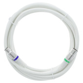 Q-Link coax kabel stekker recht 3 meter wit kabelkeur