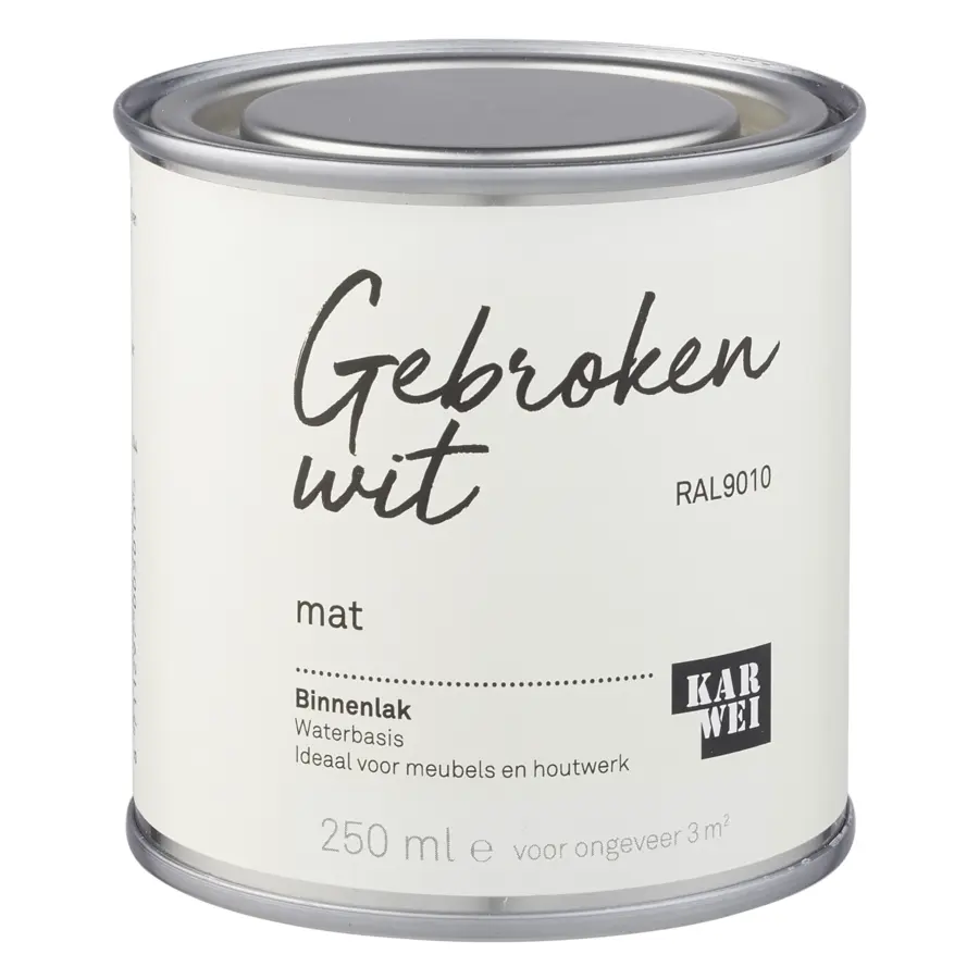 KARWEI binnenlak mat RAL 9010 gebroken wit 750 ml