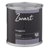 Karwei binnenlak hoogglans zwart 250 ml