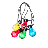 Feestverlichting lichtsnoer 20 multicolor LED lampen