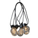 Feestverlichting lichtsnoer 5 LED lampen extra warm wit