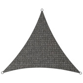 Livin' Outdoor schaduwdoek HDPE driehoek antraciet 500 x 500 cm