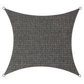 Livin' Outdoor Schaduwdoek Vierkant HDPE Antraciet 360x360 cm