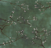 Fotobehang Chinese bloesem groen (dessin 107935)