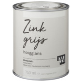 Karwei binnenlak hoogglans zink grijs 750 ml