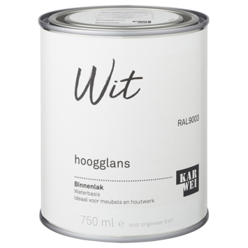 Karwei binnenlak hoogglans 750 ml wit