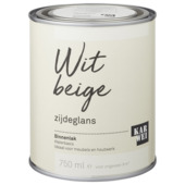 Karwei binnenlak zijdeglans wit beige 750 ml