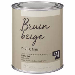 Karwei binnenlak zijdeglans bruin beige 750 ml