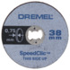 Dremel multitool accessoire - EZ speedclic dunne snijschijf SC409 - 5-stuks - 38 mm