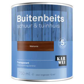 KARWEI buitenbeits schuur & tuinhuis transparant mahonie 750 ml