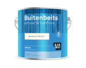 KARWEI buitenbeits schuur & tuinhuis dekkend RAL 9010 gebroken wit 2,5 liter