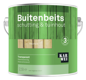 KARWEI buitenbeits schutting & tuinhout transparant kleurloos 2,5 liter