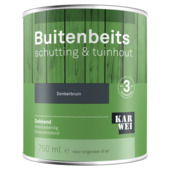 KARWEI buitenbeits schutting & tuinhout dekkend donkerbruin 750 ml