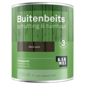 KARWEI buitenbeits schutting & tuinhout transparant black wash 750 ml
