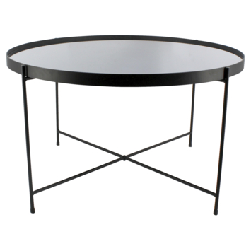 Salontafel Fabrice zwart/spiegelglas 69 cm salontafels | Karwei