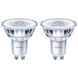 Philips LED spot GU10 50W 2 stuks niet dimbaar