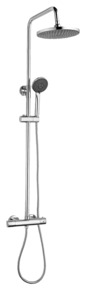 Atlantic regendoucheset Asher met handdouche en thermostaatkraan 3 standen chroom - hartafstand kraan 12 cm