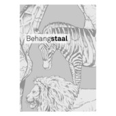 Behangstaal vliesbehang jungle dieren grijs (dessin 108567)