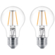 Philips LED peer E27 40W 2 stuks filament helder niet dimbaar