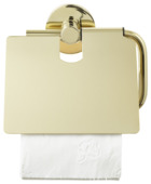 Allibert Coperblink toiletrolhouder met klep Goud