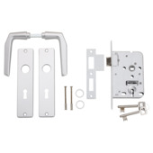 KARWEI insteekslot dag/nachtslot compleet met deurschild Doorn 50mm PC 56mm