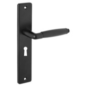 KARWEI deurkrukset Lopes langschild sleutel 56mm zwart (messing)