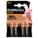 Duracell Batterij AA Alkaline Plus 4 stuks