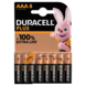 Duracell Batterij AAA Alkaline Plus 8 stuks