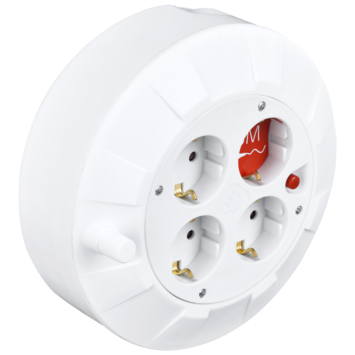 OK Kabelbox 4-voudig Wit 5 Meter