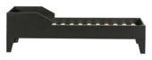 Bed Dian 1-persoons grenen zwart