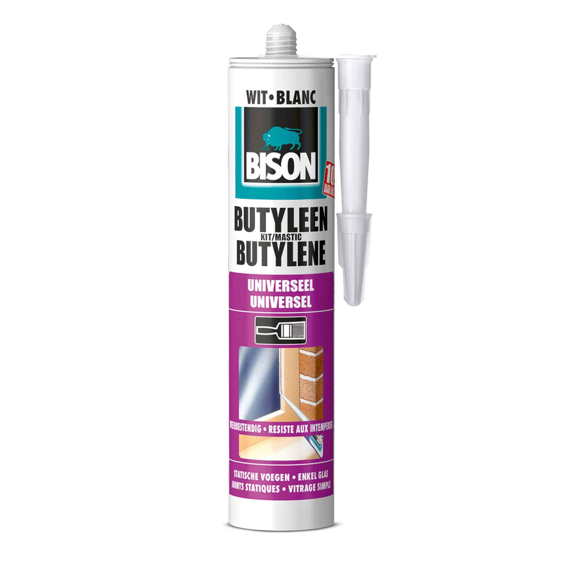 Bison Butyleenkit Wit Koker 300 Ml bison kopen in de aanbieding