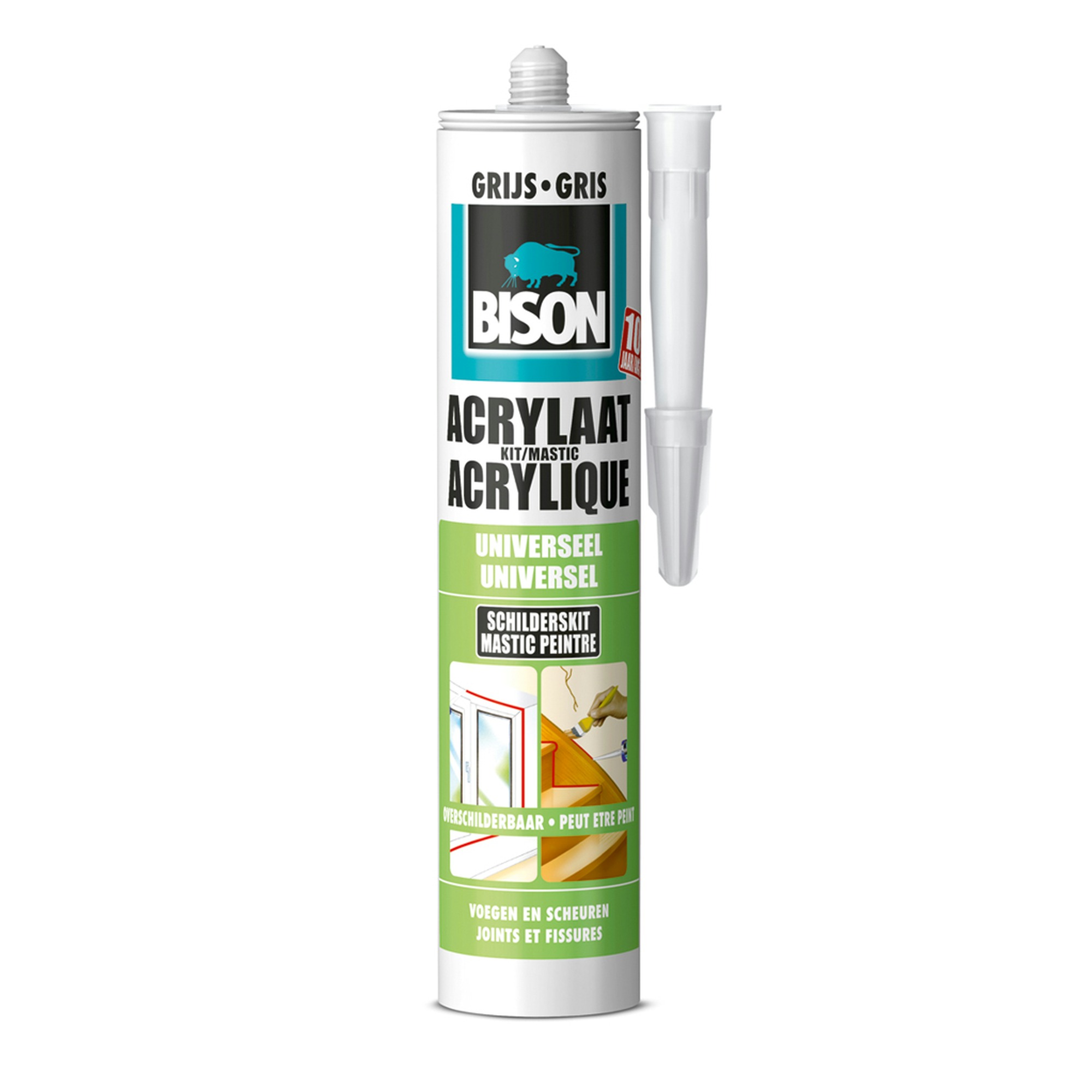 Bison Acrylaatkit Universeel Grijs Koker 300 Ml bison kopen in de aanbieding