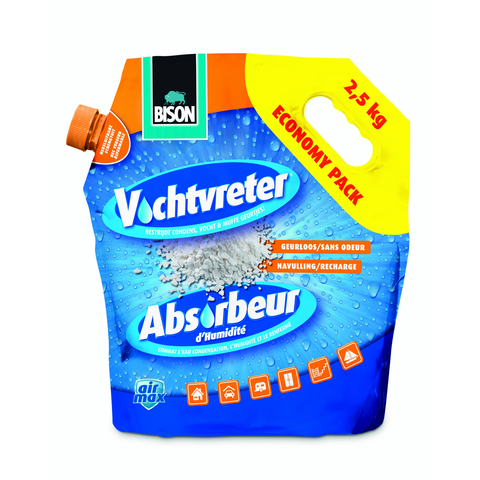 Bison Vochtvreter Losse Kristallen Neutraal Zak 25 Kg bison kopen in de aanbieding