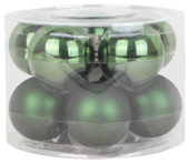 Christmas Goods kerstballen mix glas 10 stuks dennengroen Ø 16 cm