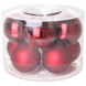 Kerstballen mix glas 10 stuks wijnrood