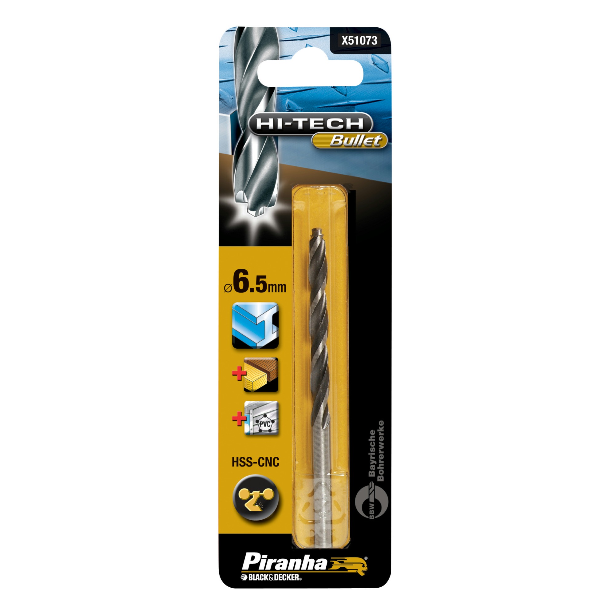 Piranha Hi Tech Bullet Metaalboor X51073 Qz Hss Cnc 65 Mm piranha kopen in de aanbieding