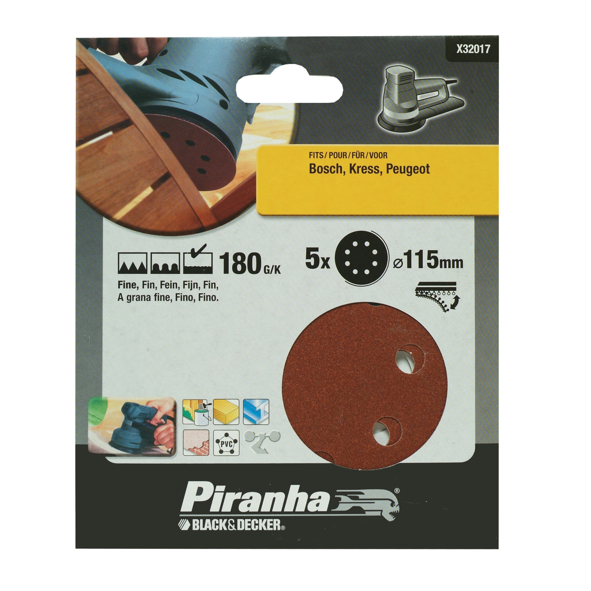 Piranha Schuurschijf X32017 K180 115 Mm 5 Stuks piranha kopen in de aanbieding