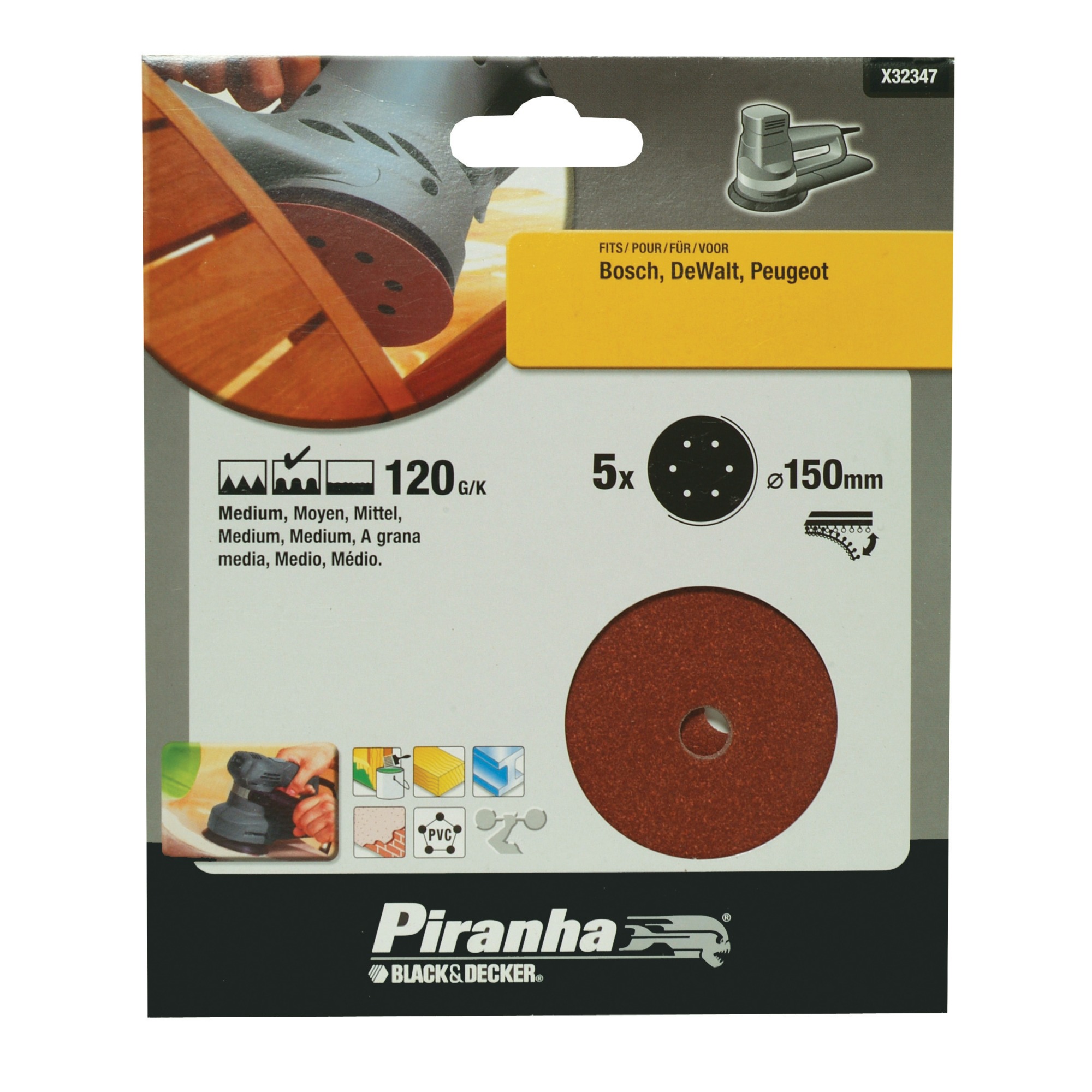 Piranha Schuurschijf X32347 K120 150 Mm 5 Stuks piranha kopen in de aanbieding