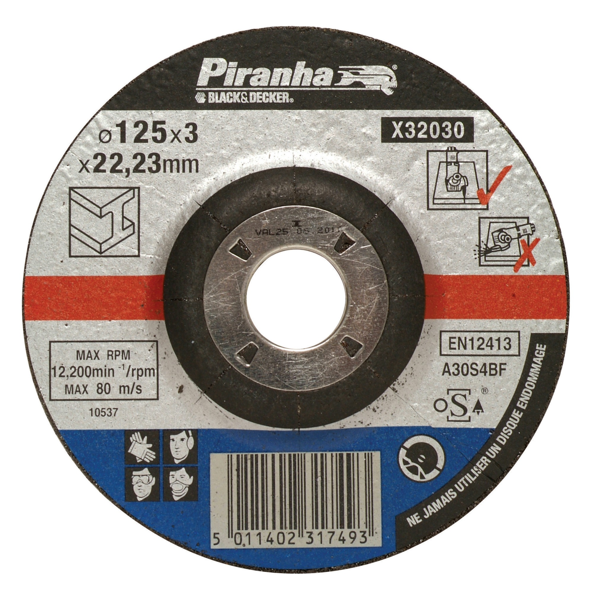 Piranha Doorslijpschijf Metaal X32030A Qn 125X32 Mm 6 Stuks piranha kopen in de aanbieding