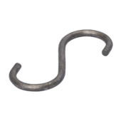 S-haak gordijnroede Industrieel gewalst staal 3 stuks