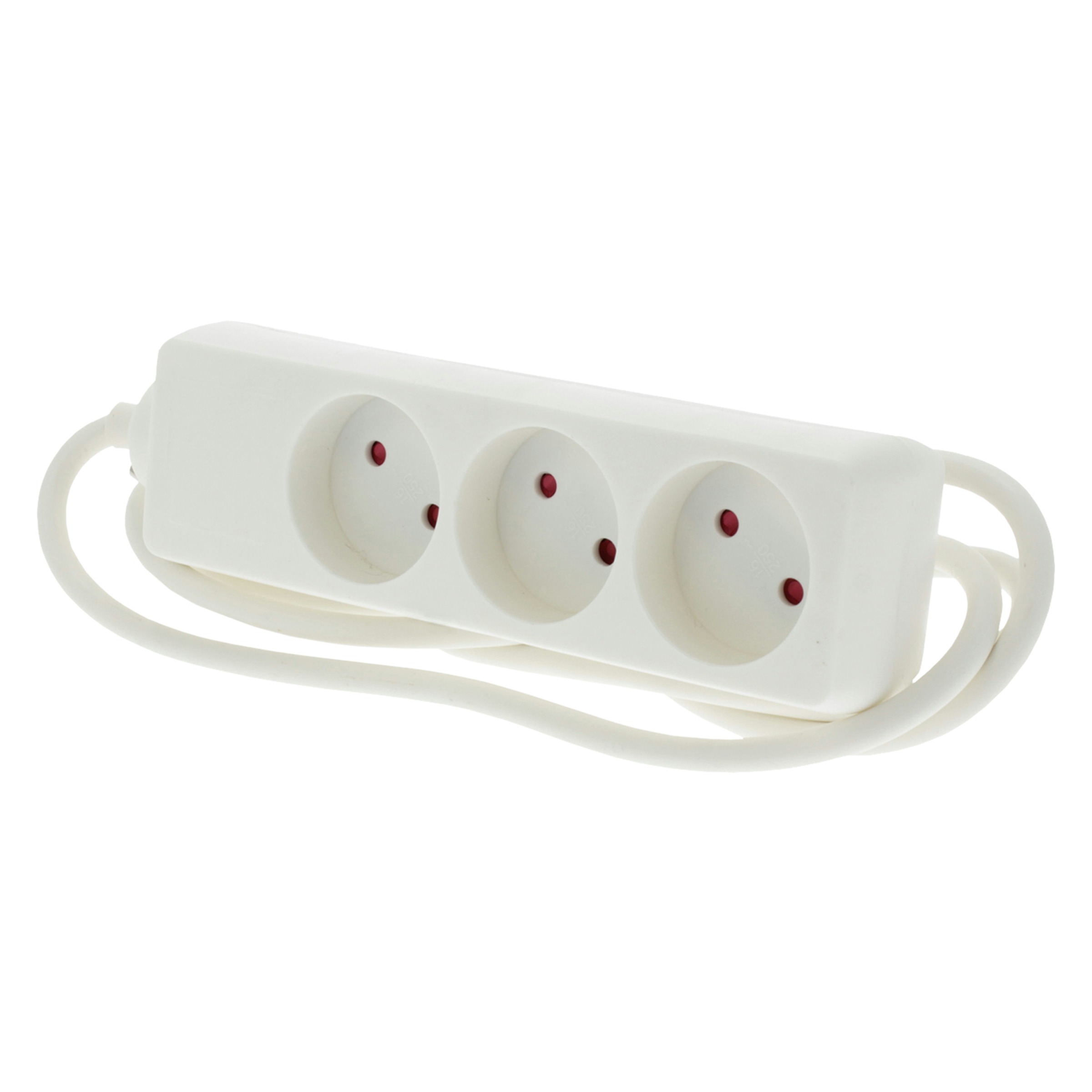 Ok Stekkerdoos 3 Voudig 15 Meter 2X1Mm Wit ok kopen in de aanbieding