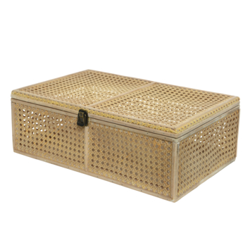 Opbergbox rotan L30.00-W47.00-H16.00cm  