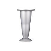 Duraline meubelpoot kunststof aluminium verstelbaar 12,8-13,8 cm