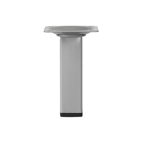 Duraline meubelpoot vierkant zilvergrijs 25x25 mm 10 cm